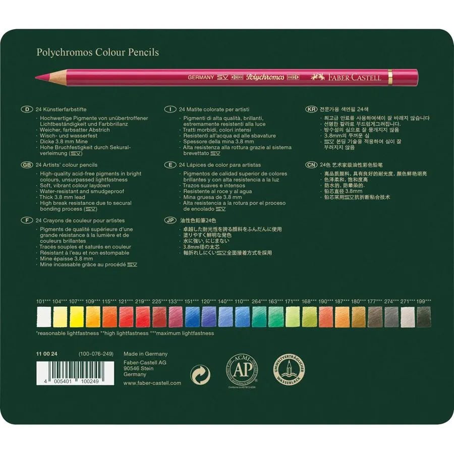 POLYCHROMOS - Boîte Métal 24 Couleurs - 4005401100249