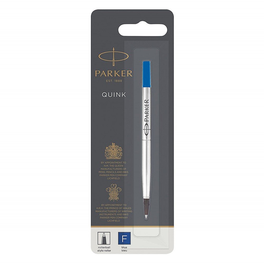 Recharge PARKER stylo roller - Fine (F) - Bleu - 3501179503226
