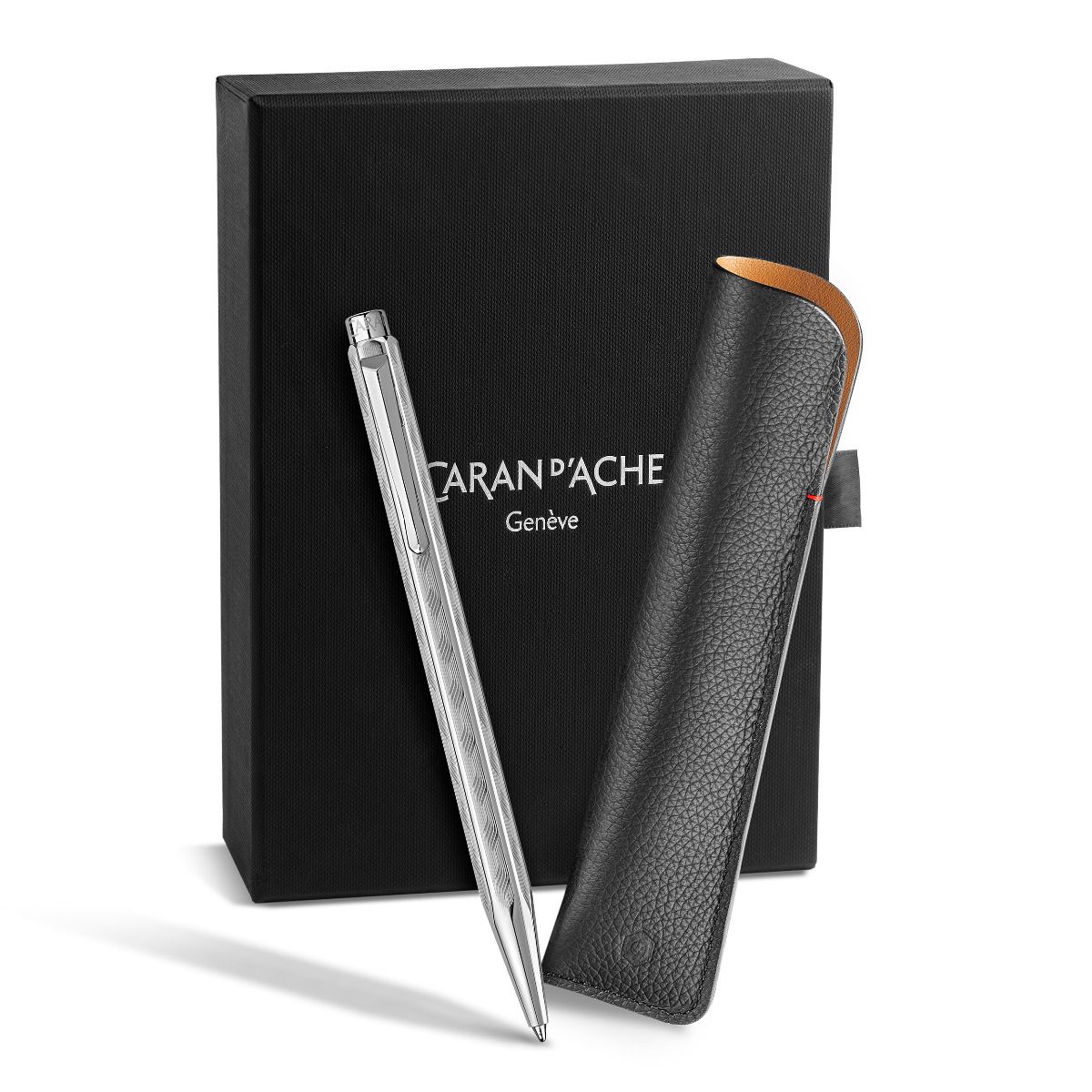 Set stylo bille CARAN D'ACHE Ecridor Tressé Platiné Édition Spéciale - Medium (M) - Argenté - -