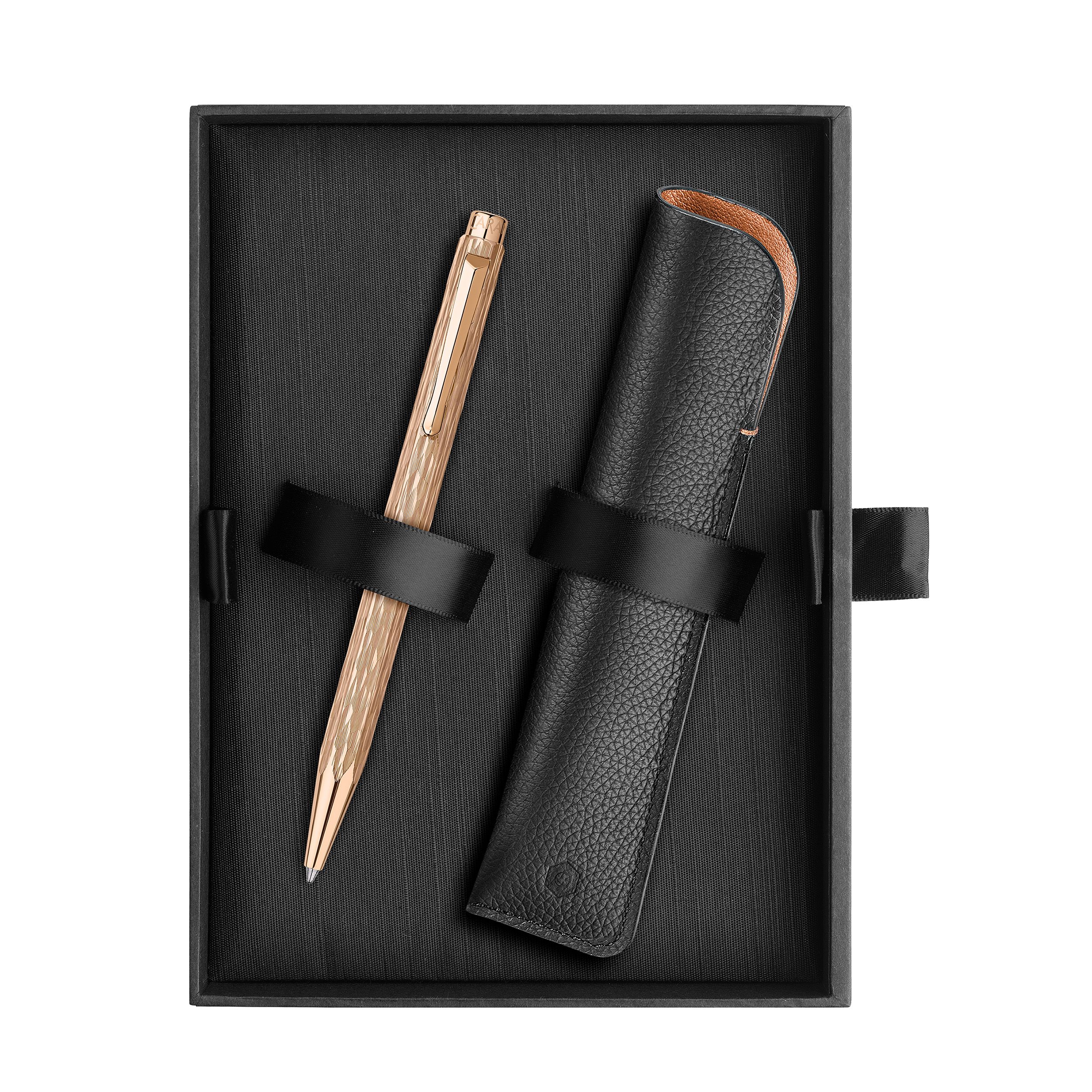 Set stylo bille CARAN D'ACHE Ecridor Venetian Édition Spéciale - Medium (M) - Doré Rose - 7630002353595