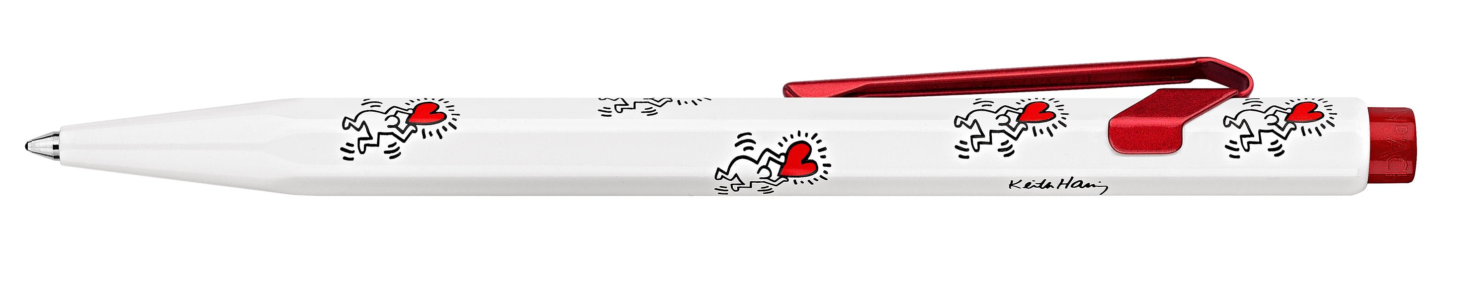 Stylo bille CARAN D'ACHE 849 Keith Haring Edition Spéciale - Medium (M) - Blanc - 7630002353793