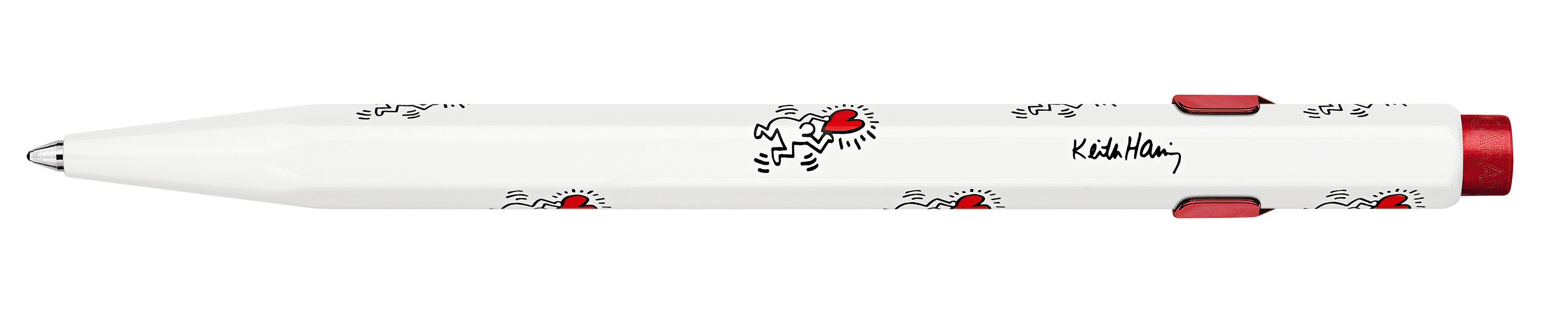 Stylo bille CARAN D'ACHE 849 Keith Haring Edition Spéciale - Medium (M) - Blanc - 7630002353793