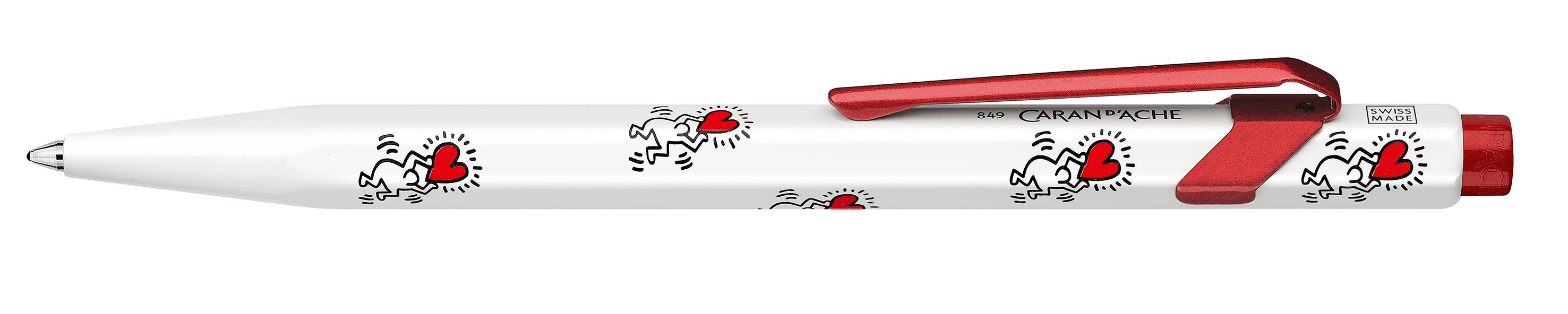 Stylo bille CARAN D'ACHE 849 Keith Haring Edition Spéciale - Medium (M) - Blanc - 7630002353793