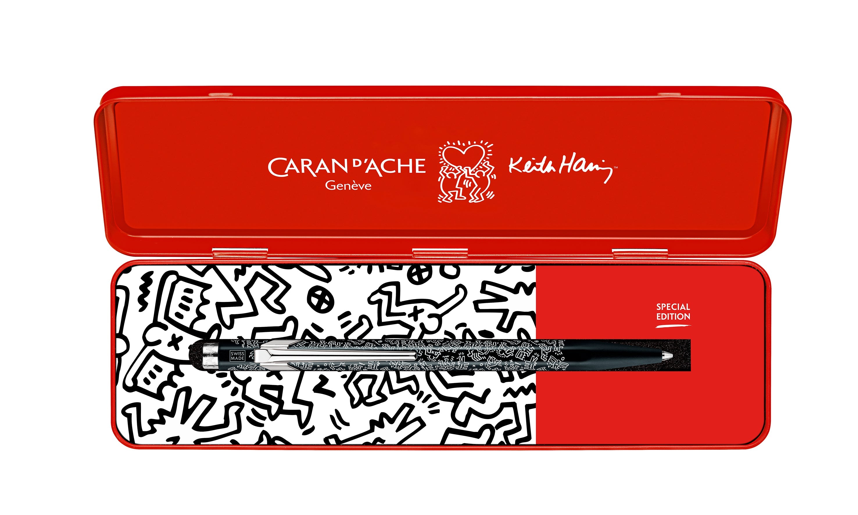 Stylo bille CARAN D'ACHE 849 Keith Haring Edition Spéciale - Medium (M) - Noir - 7630002353809