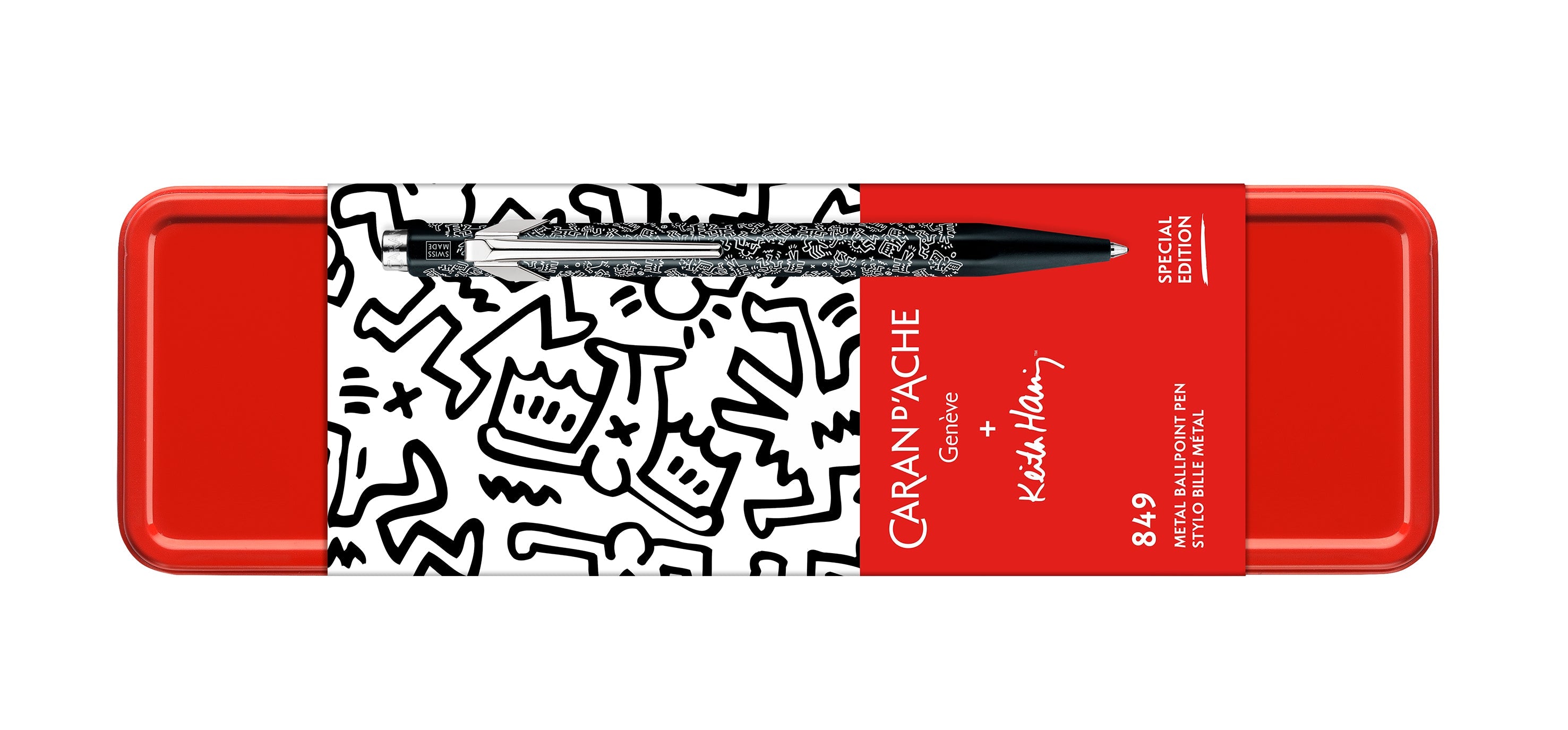 Stylo bille CARAN D'ACHE 849 Keith Haring Edition Spéciale - Medium (M) - Noir - 7630002353809