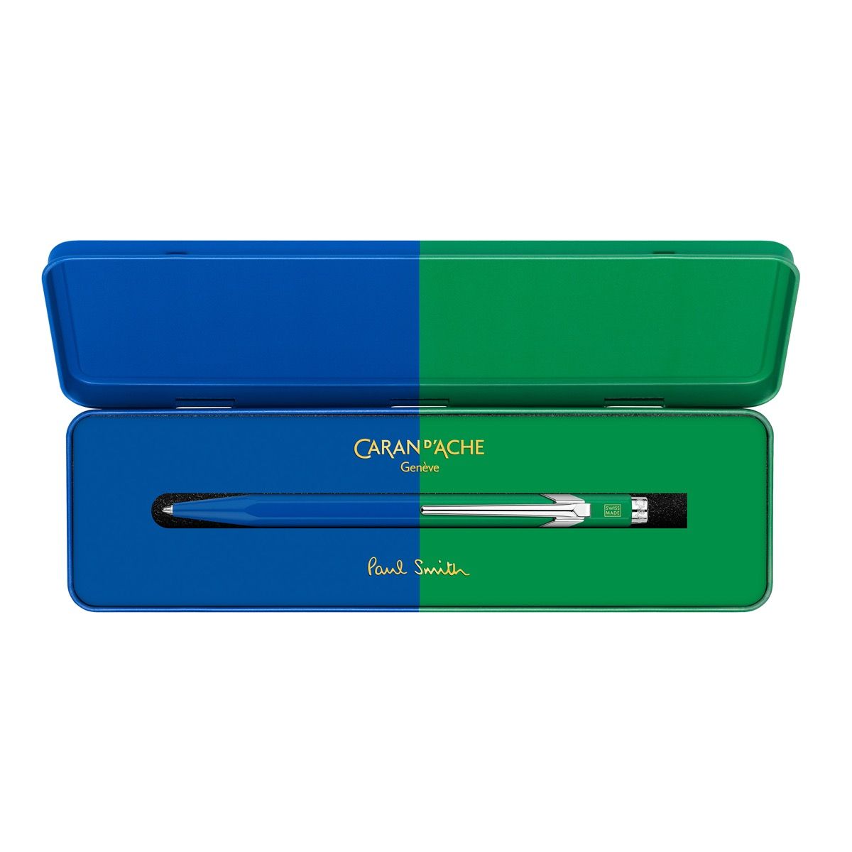 Stylo bille CARAN D'ACHE 849 Paul Smith Édition Spéciale 4 - Medium (M) - Cobalt Blue & Emerald Green - 7630002353168