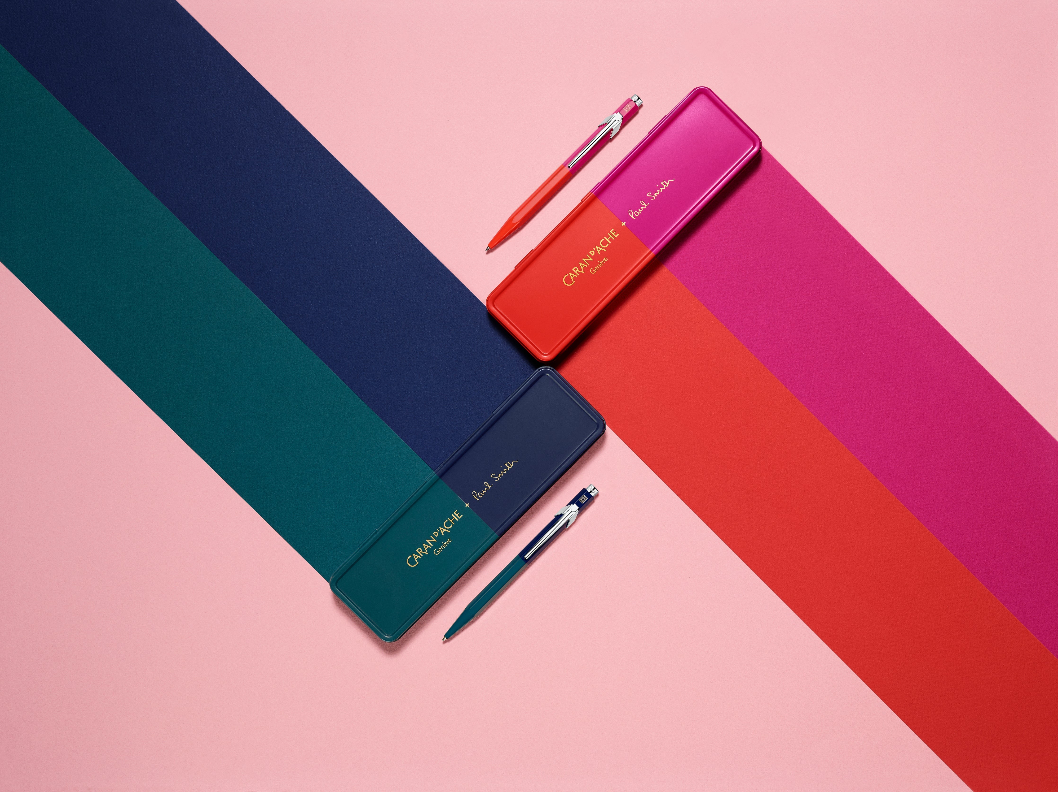 Stylo bille CARAN D'ACHE 849 Paul Smith Édition Spéciale 4 - Medium (M) - Cobalt Blue & Emerald Green - 7630002353168