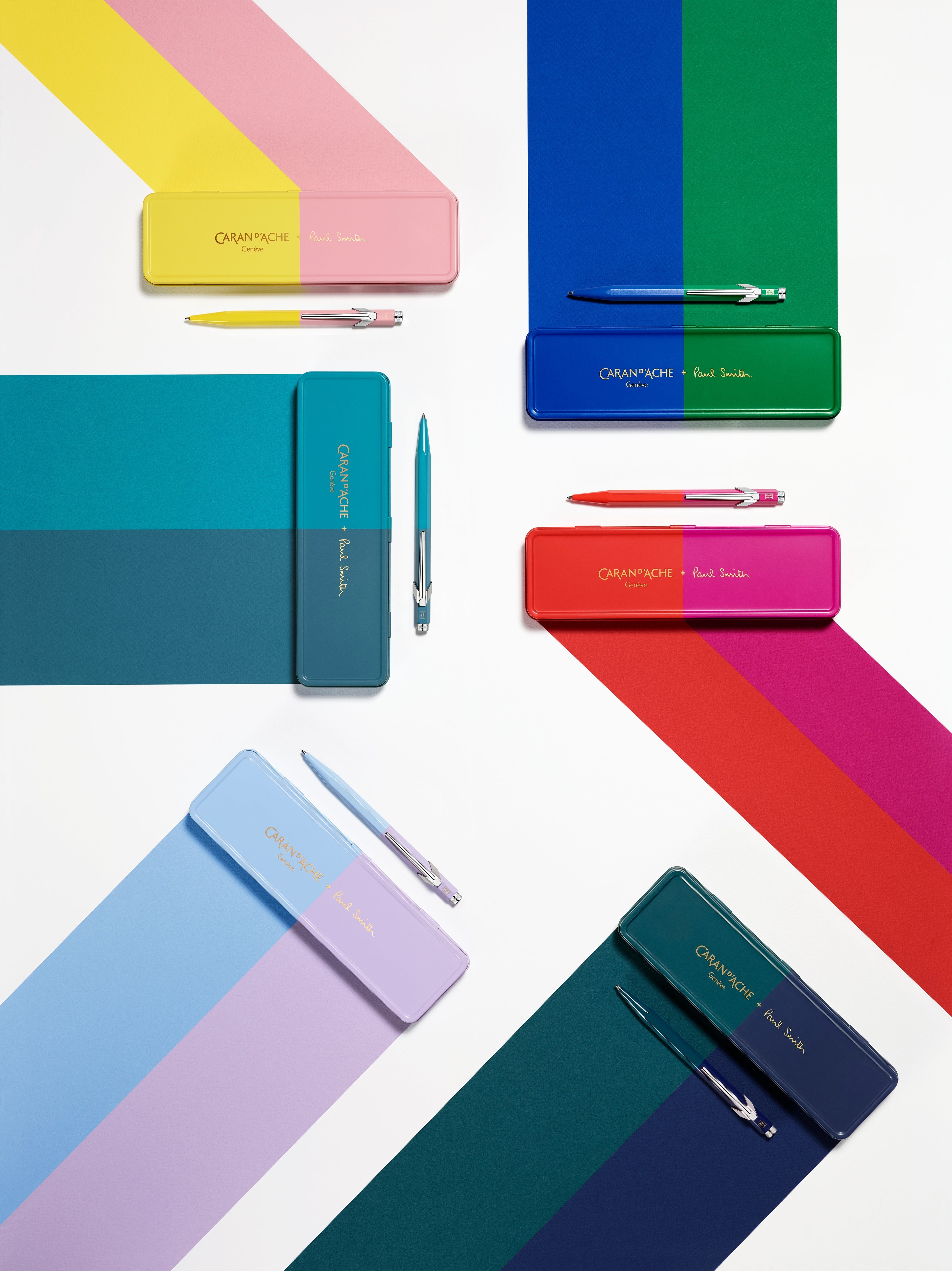 Stylo bille CARAN D'ACHE 849 Paul Smith Édition Spéciale 4 - Medium (M) - Cobalt Blue & Emerald Green - 7630002353168