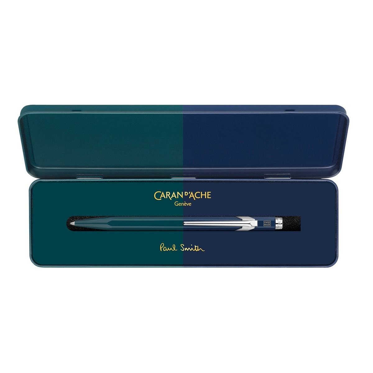 Stylo bille CARAN D'ACHE 849 Paul Smith Édition Spéciale 4 - Medium (M) - Racing Green & Navy Blue - 7630002353229