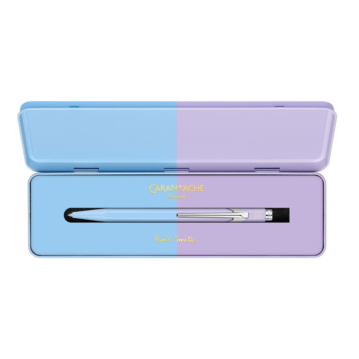 Stylo bille CARAN D'ACHE 849 Paul Smith Édition Spéciale 4 - Medium (M) - Sky Blue & Lavender Purple - 7630002353199