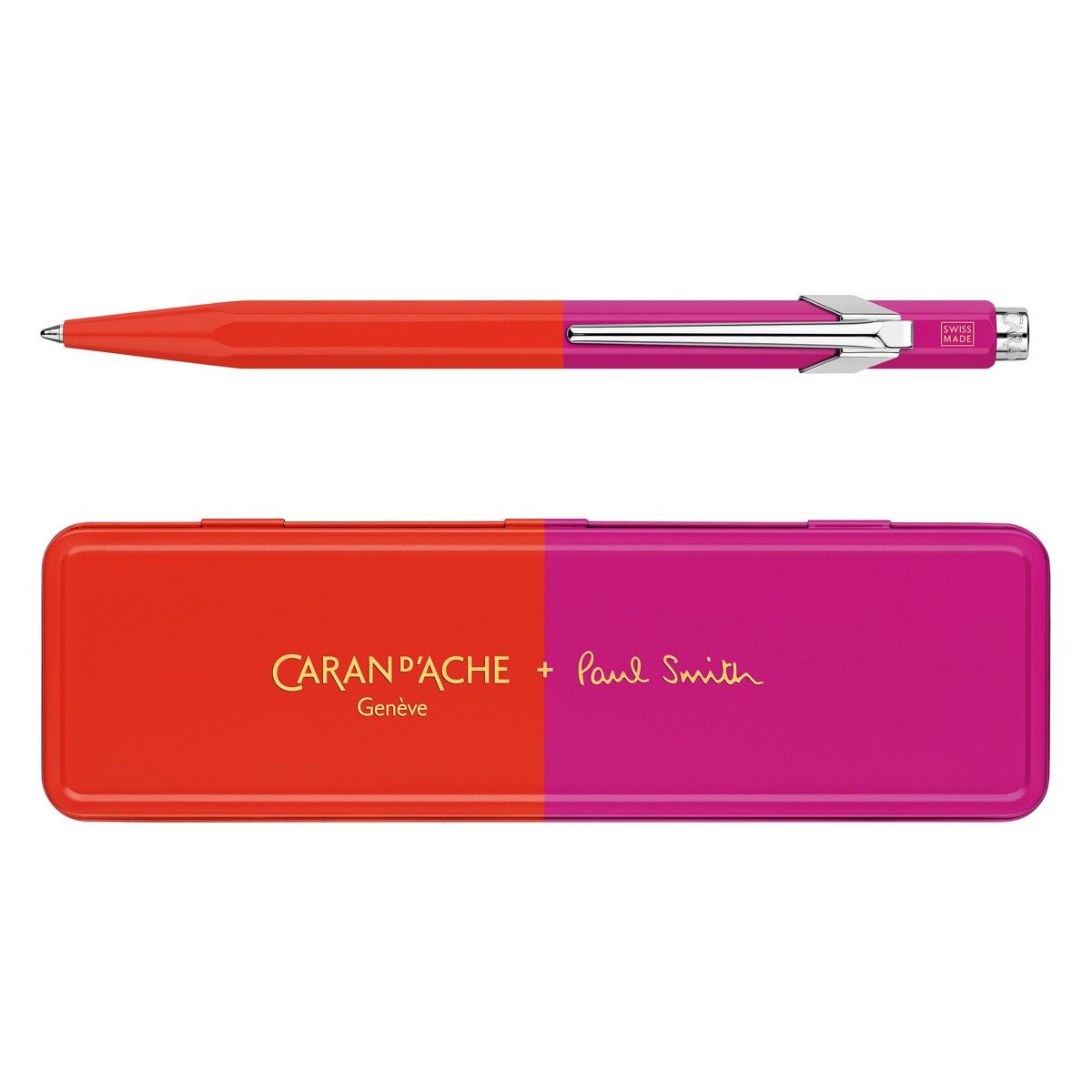 Stylo bille CARAN D'ACHE 849 Paul Smith Édition Spéciale 4 - Medium (M) - Warm Red & Melrose Pink - 7630002353137