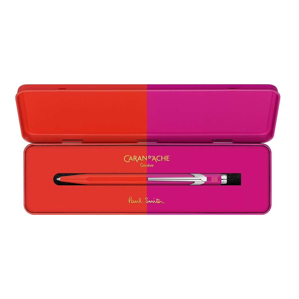 Stylo bille CARAN D'ACHE 849 Paul Smith Édition Spéciale 4 - Medium (M) - Warm Red & Melrose Pink - 7630002353137