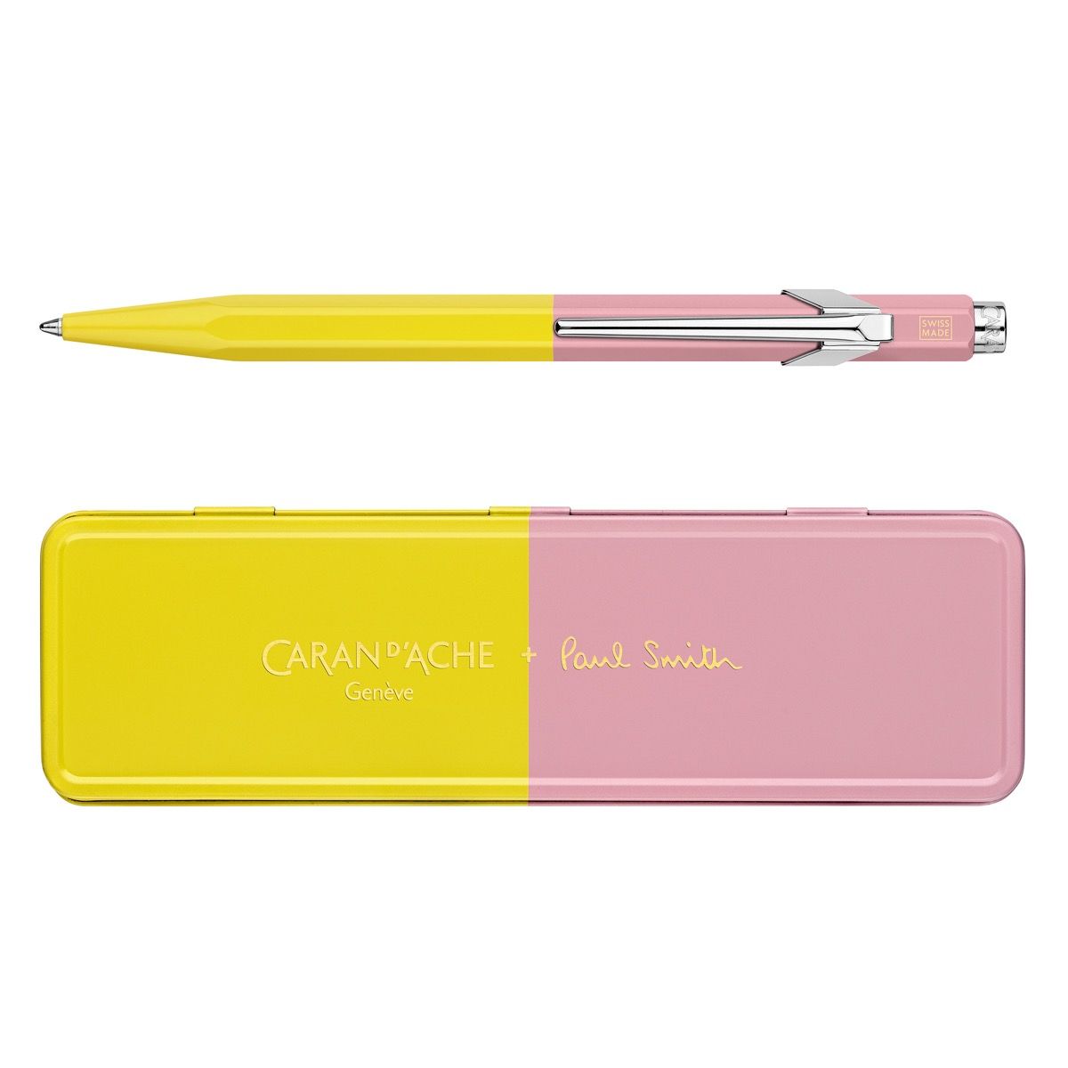 Stylo bille CARAN D'ACHE 849 Paul Smith Édition Spéciale 4 - Medium (M) - Yellow & Rose Pink - 7630002353250