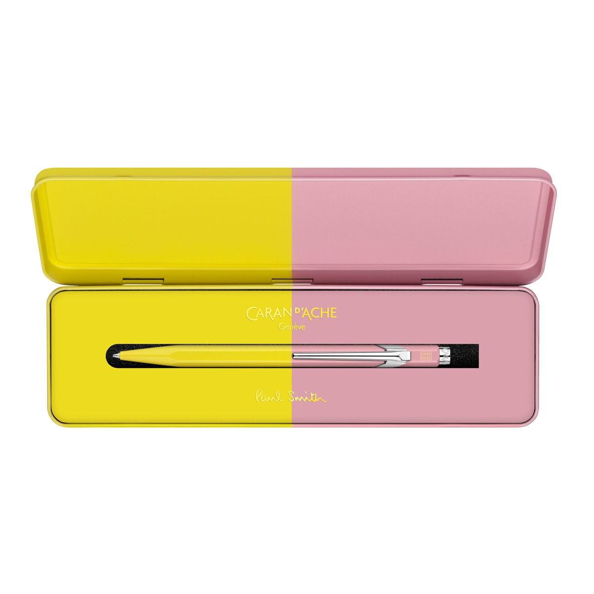 Stylo bille CARAN D'ACHE 849 Paul Smith Édition Spéciale 4 - Medium (M) - Yellow & Rose Pink - 7630002353250