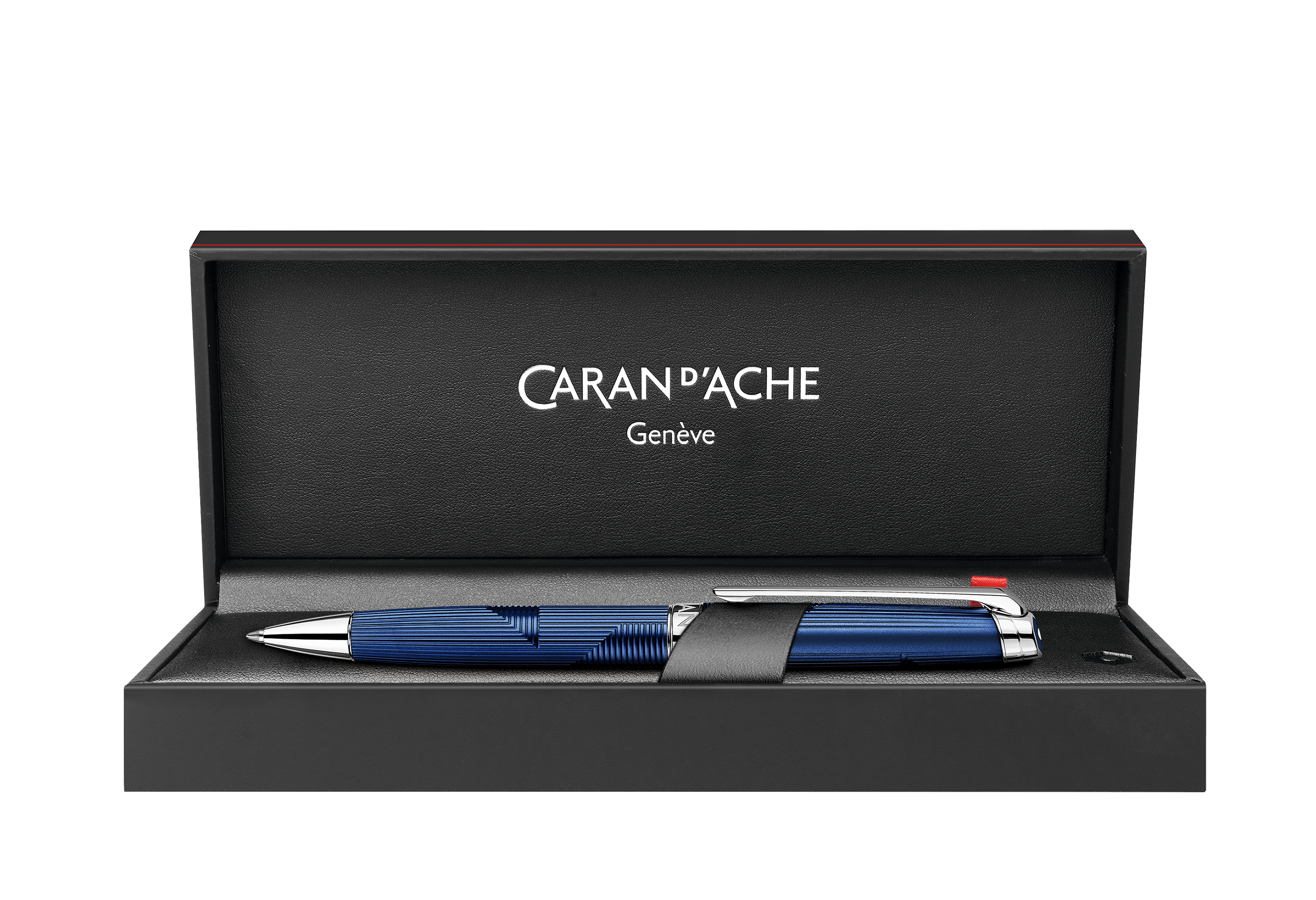 Stylo bille CARAN D'ACHE Léman Bleu Marin - Medium (M) - Bleu marin - -