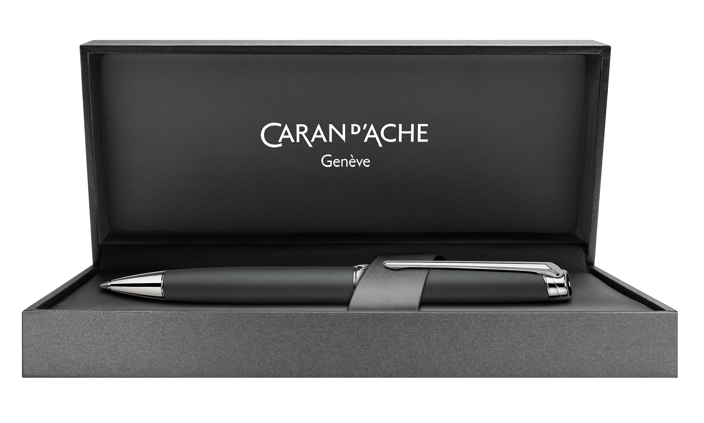 Stylo bille CARAN D'ACHE Léman Noir Mat - Medium (M) - Noir mat - -