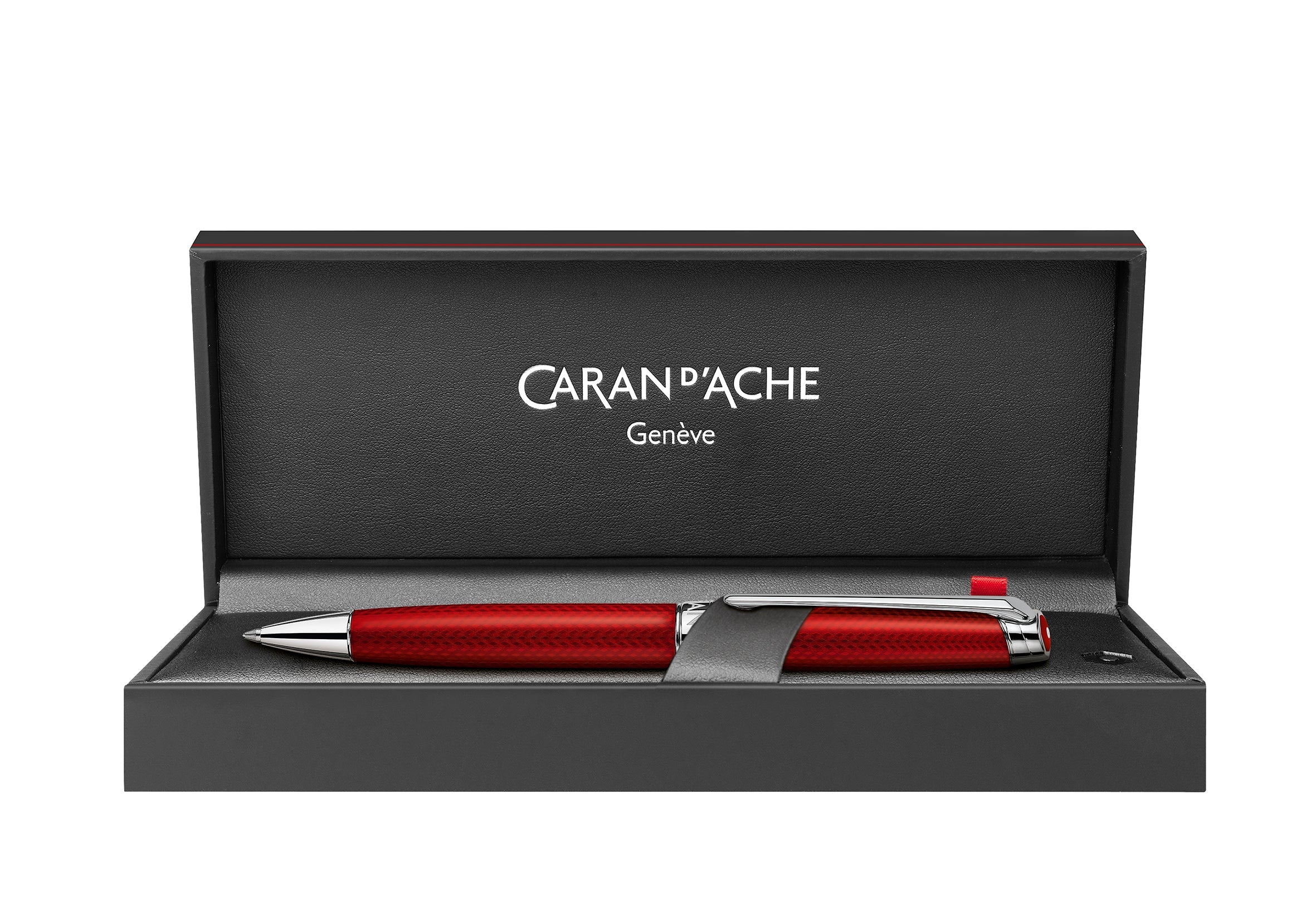 Stylo bille CARAN D'ACHE Léman Rouge Carmin - Medium (M) - Rouge Carmin - -
