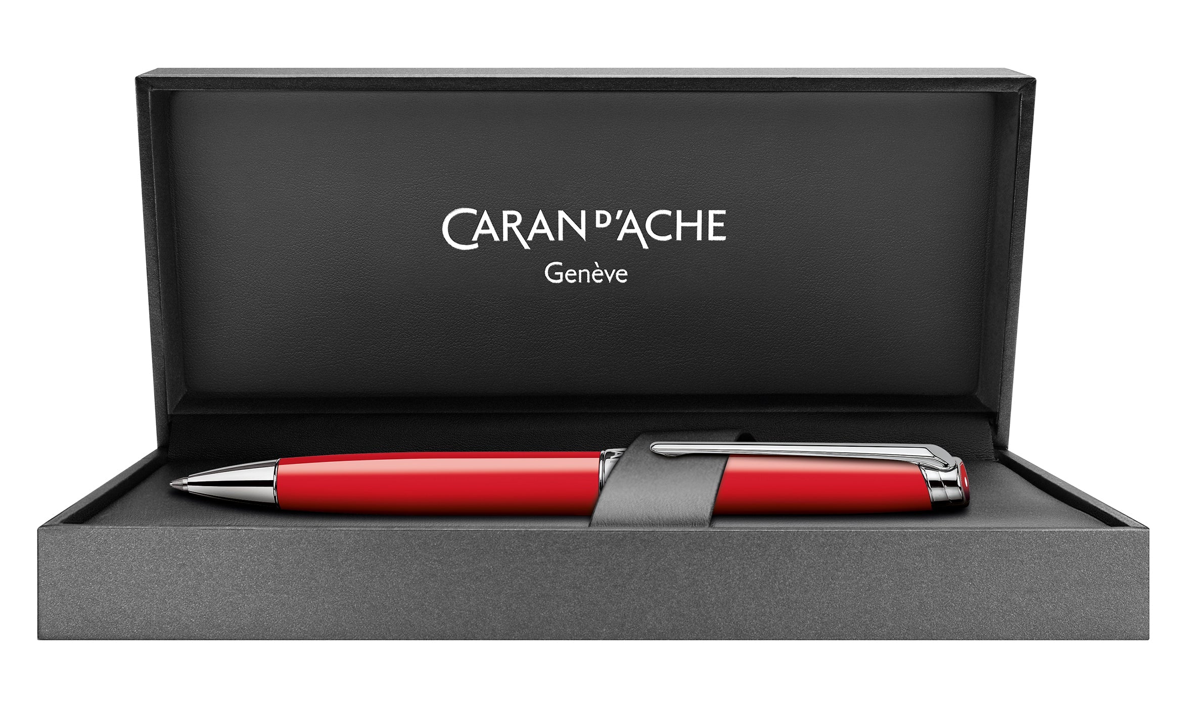 Stylo bille CARAN D'ACHE Léman Rouge Écarlate - Medium (M) - Rouge écarlate - -