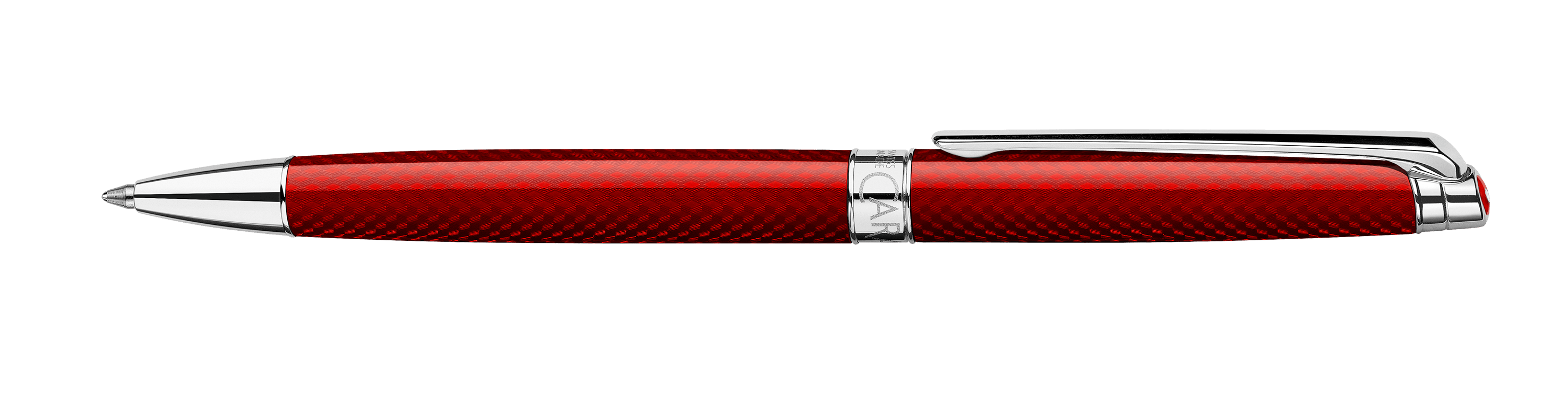 Stylo bille CARAN D'ACHE Léman Slim Rouge Carmin - Medium (M) - Rouge carmin - -