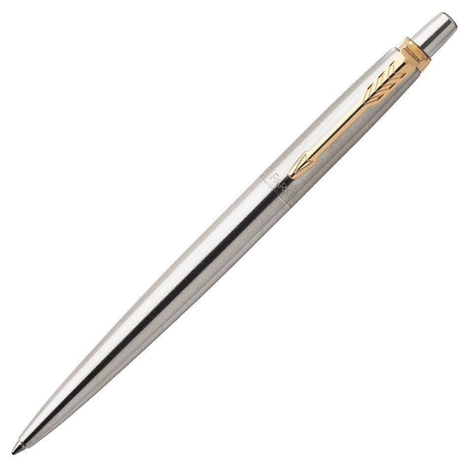 Stylo bille PARKER Jotter - Medium (M) - Stainless Steel Gold Trim - 3501179531823