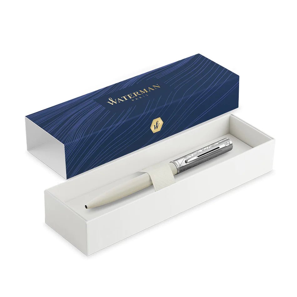 Stylo bille WATERMAN Allure Deluxe - Medium (M) - Laqué Blanc - 3026981745171