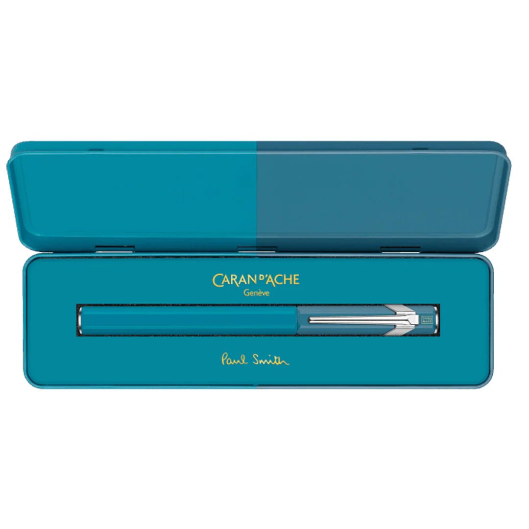 Stylo plume CARAN D'ACHE 849 Paul Smith Édition Spéciale 4 - Fine (F) - Cyan Blue & Steel Blue - 7630002354509