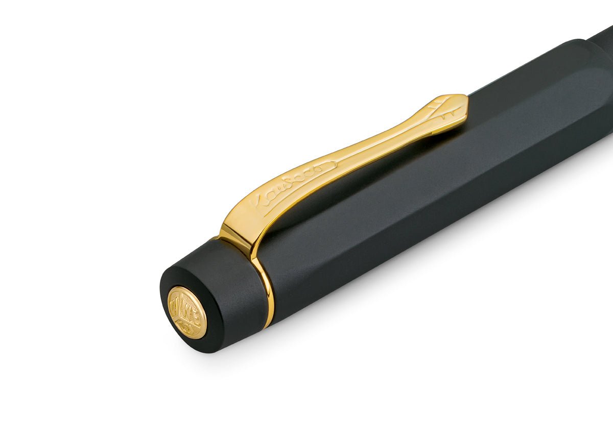 Stylo plume KAWECO PISTON AL Sport Black/Gold - Starter Set (avec flacon d'encre) - Extra-fine (EF) - Black/Gold - 4251734922694