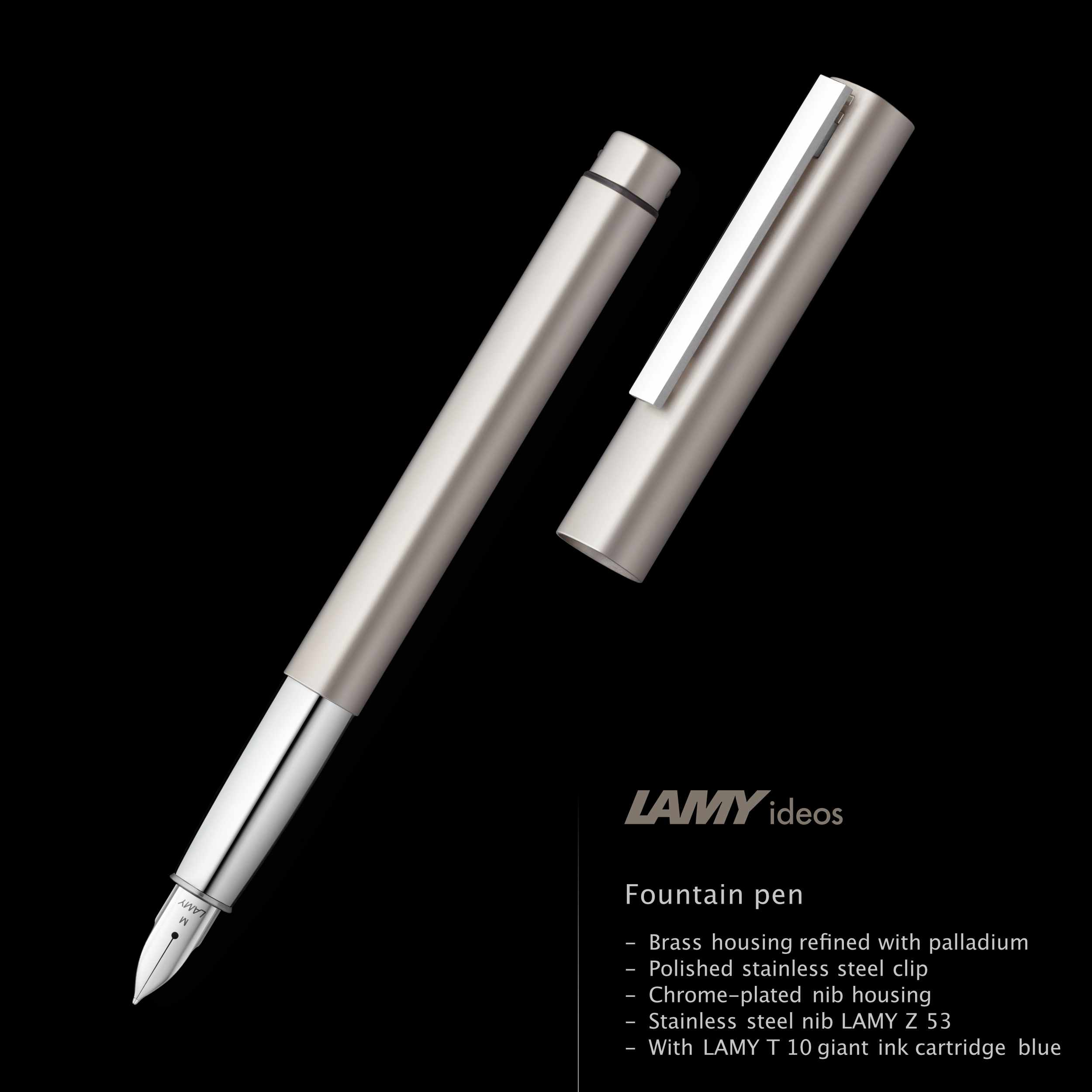 Stylo plume LAMY ideos - Extra-fine (EF) - Palladium - 4014519733768