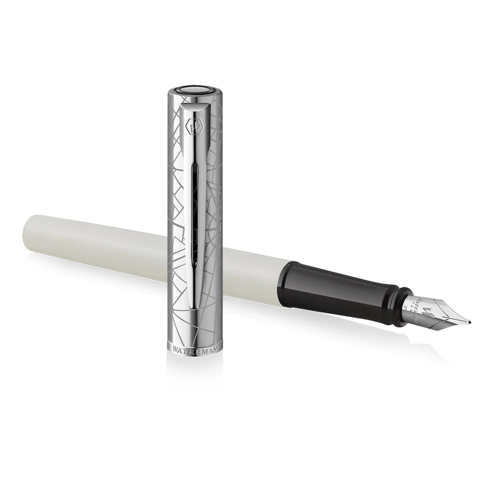 Stylo plume WATERMAN Allure Deluxe - Fine (F) - Laqué Blanc - 3026981745119