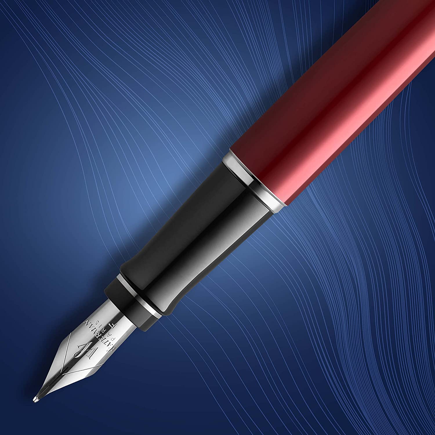 Stylo plume WATERMAN Expert CT - Fine (F) - Rouge Foncé - -