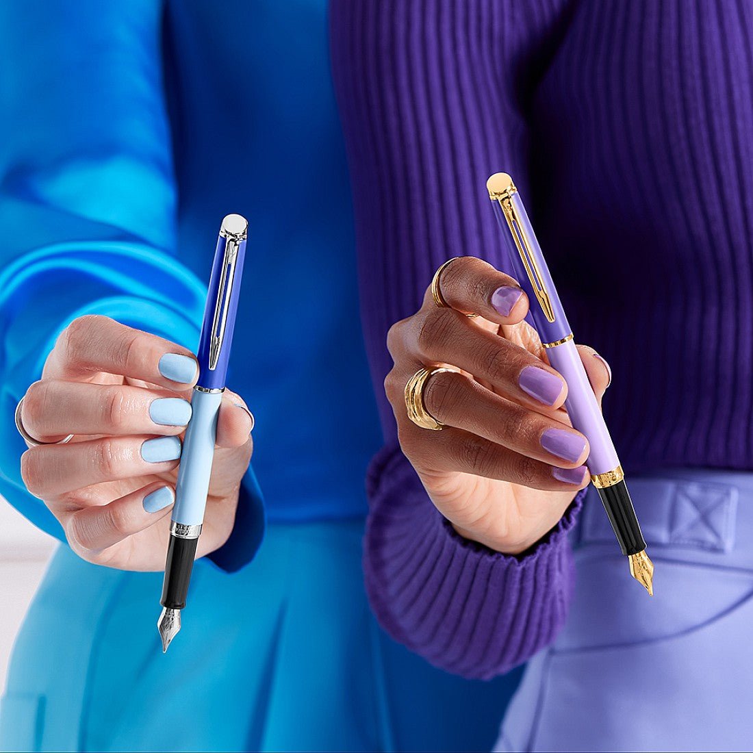 Stylo plume WATERMAN Hemisphère Colour Blocking - Fine (F) - Bleu Clair - 3026981799242