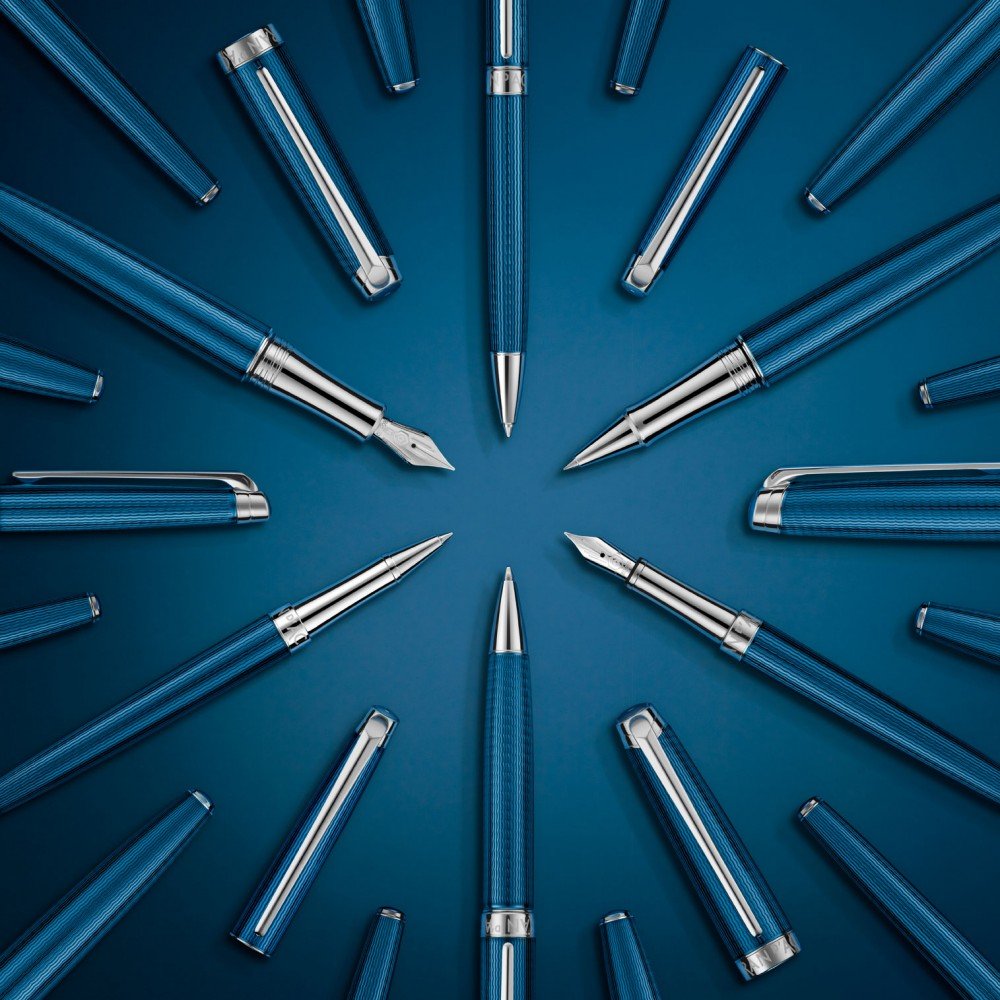 Stylo roller CARAN D'ACHE Léman Slim Grand Bleu - Fine (F) - Grand bleu - -