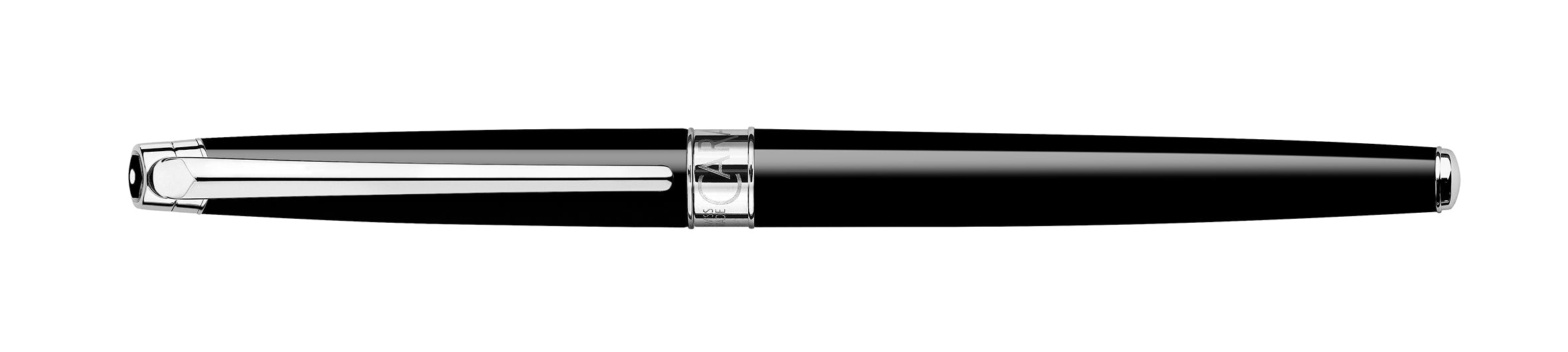 Stylo roller CARAN D'ACHE Léman Slim Noir Ébène - Fine (F) - Noir ébène - -