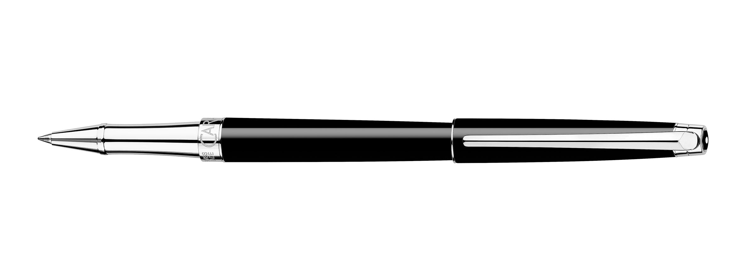 Stylo roller CARAN D'ACHE Léman Slim Noir Ébène - Fine (F) - Noir ébène - -