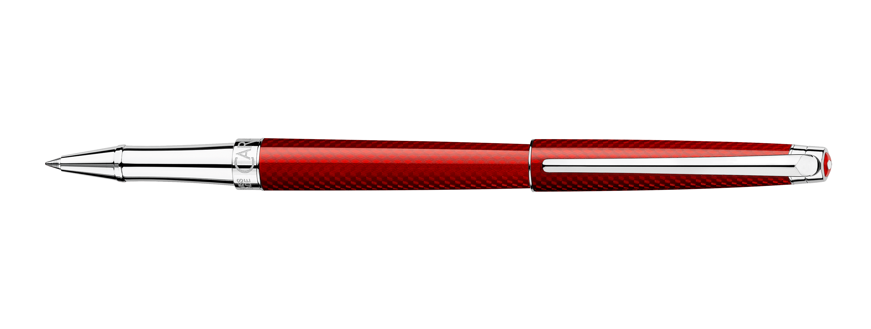 Stylo roller CARAN D'ACHE Léman Slim Rouge Carmin - Fine (F) - Rouge carmin - -