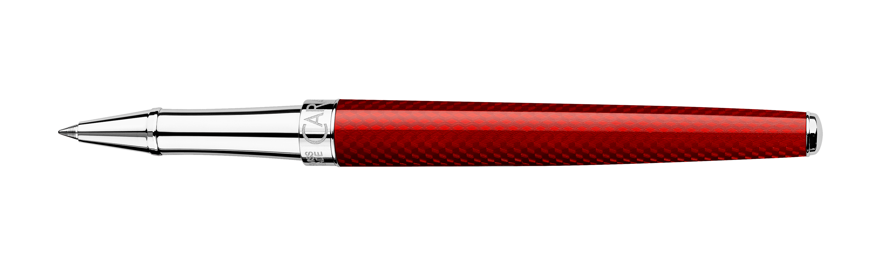 Stylo roller CARAN D'ACHE Léman Slim Rouge Carmin - Fine (F) - Rouge carmin - -