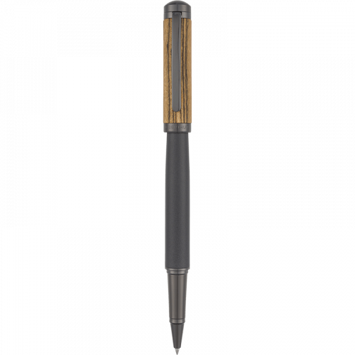 Stylo roller OBERTHUR Tandem - Medium (M) - Bois de bocote / gris mat - 3664447151939