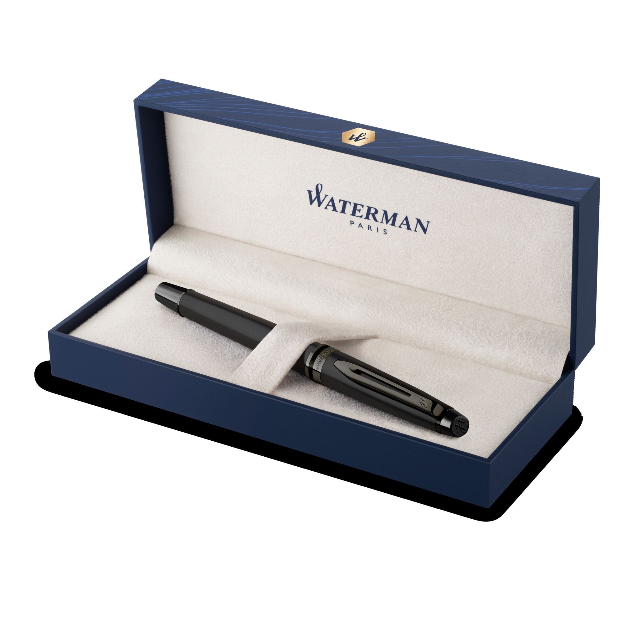 Stylo roller WATERMAN Expert Édition Spéciale - Fine (F) - Vernis Noir Métallisé - 3026981191909