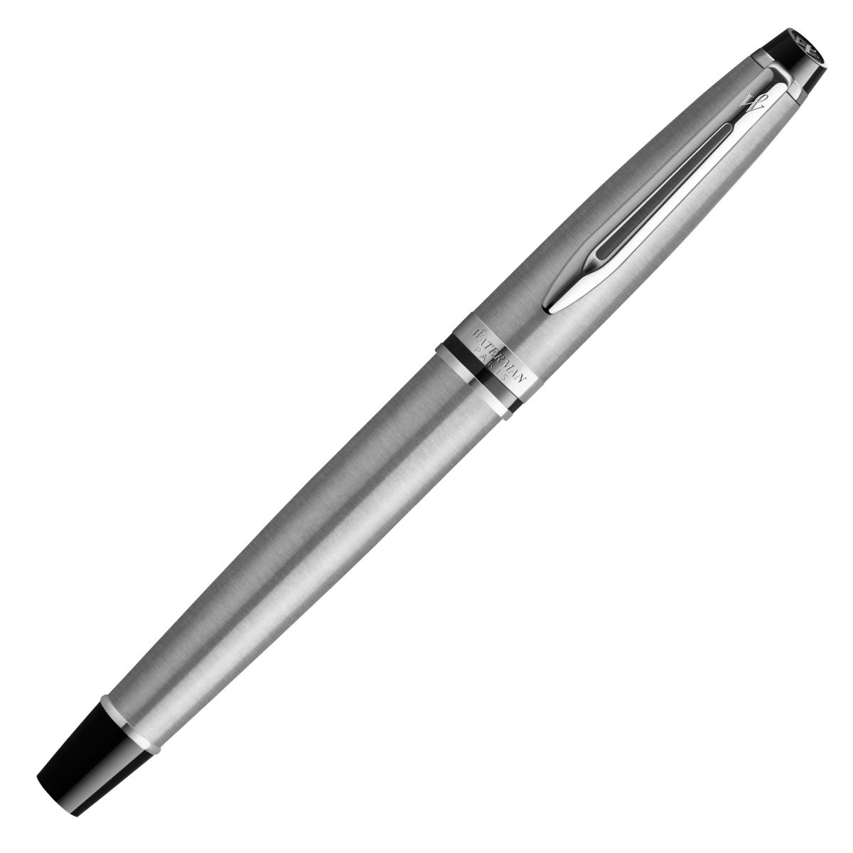 Stylo Roller Waterman En Acier Argenté Motif Godron - Occasion (voir Photos)