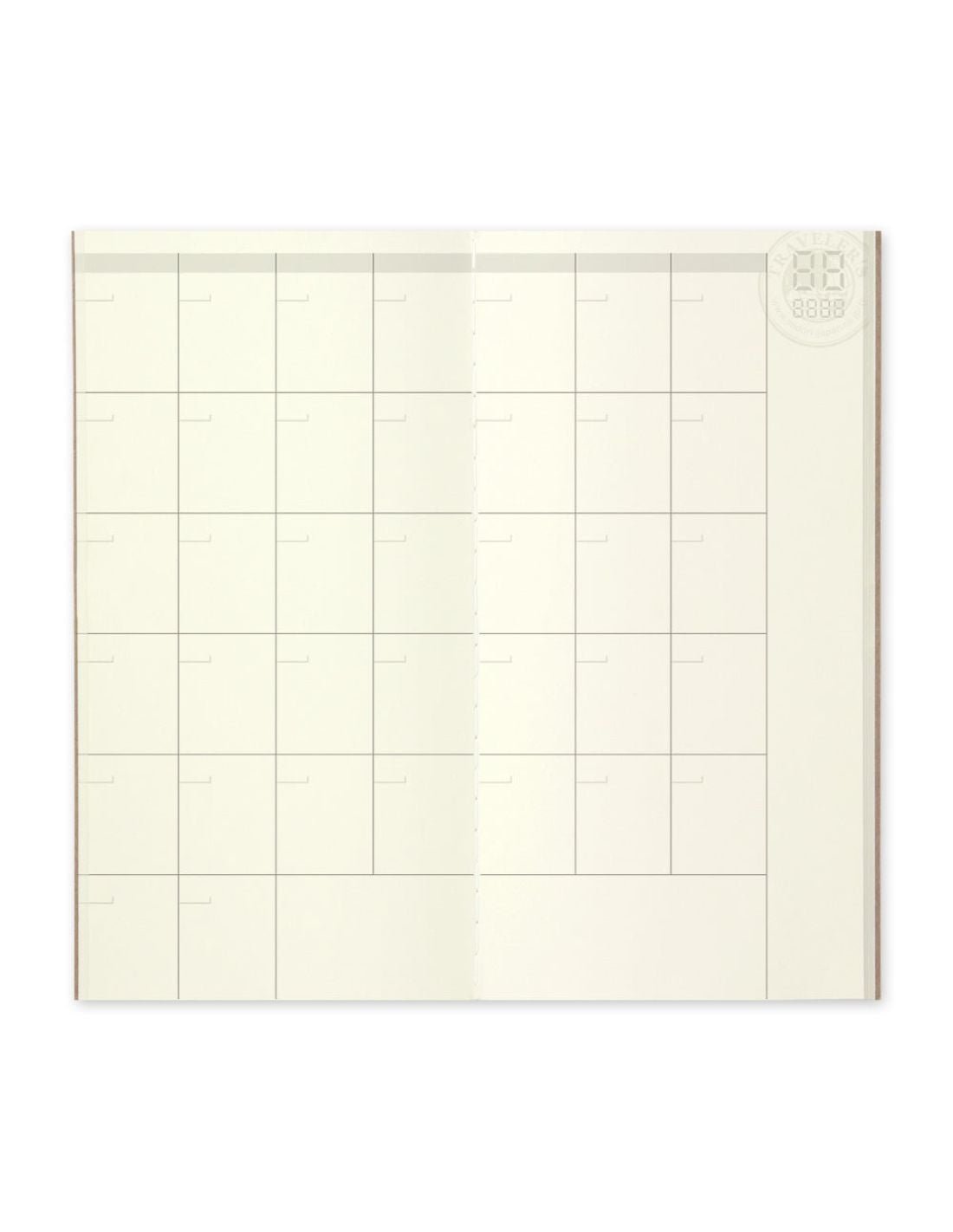 TRAVELER'S notebook 017 - agenda mensuel non daté (regular size) - TN Regular size - Mensuel - 4902805143172
