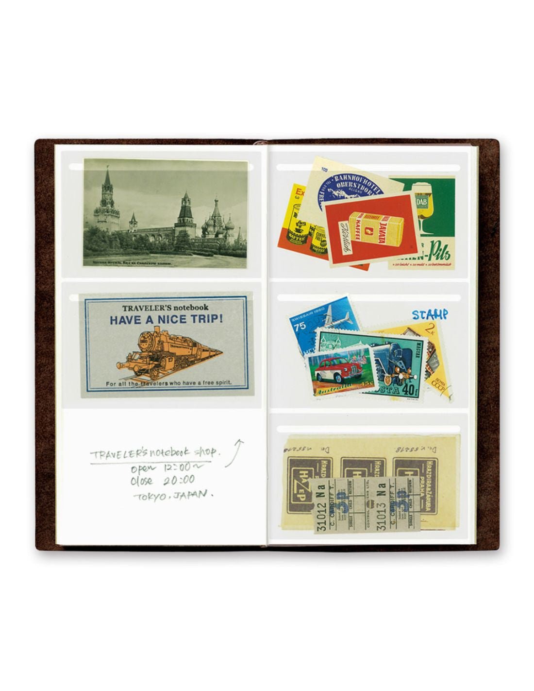 TRAVELER'S notebook 023 - porte-cartes adhésifs (regular size) - TN Regular size - - 4902805143486