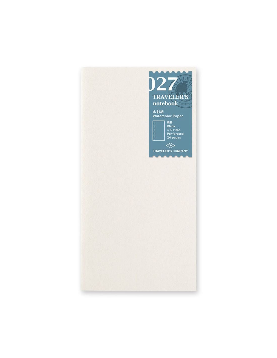 TRAVELER'S Notebook 027 - Carnet Papier Aquarelle (regular Size
