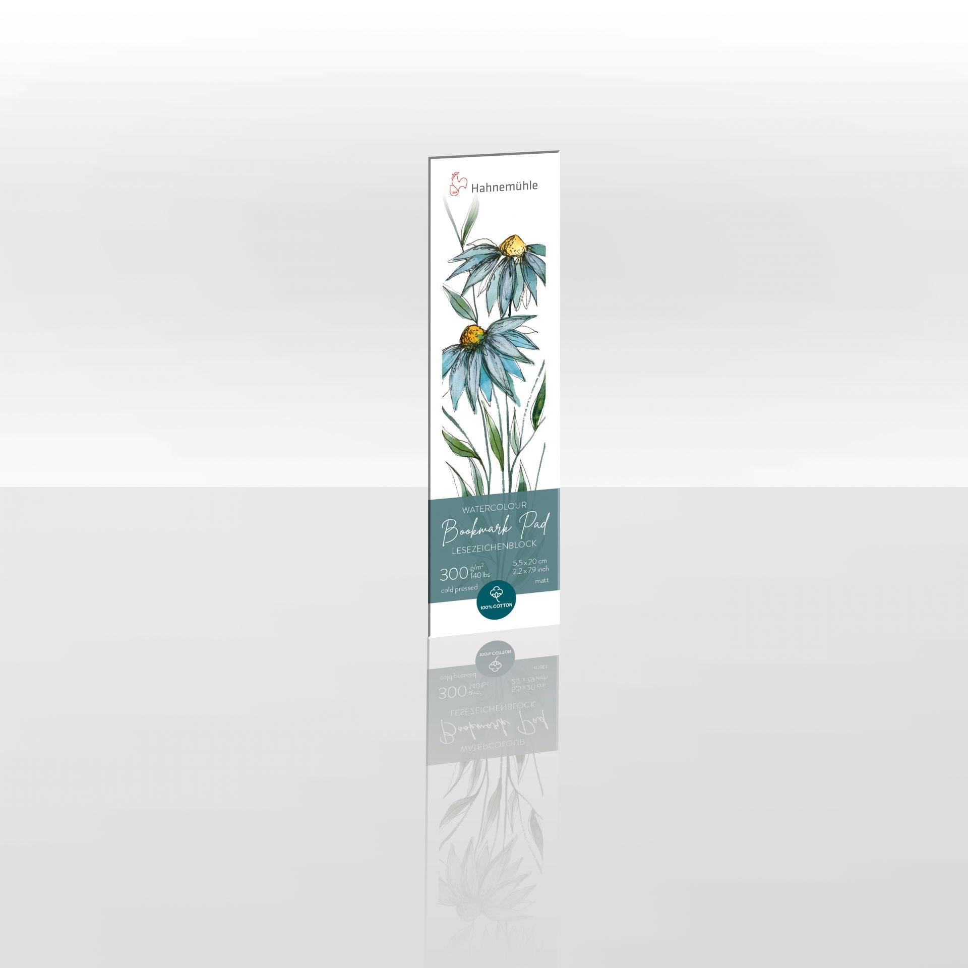 Watercolour Bookmark Pad - 5.5 x 20 cm - Uni - Illustré - 4011367119423