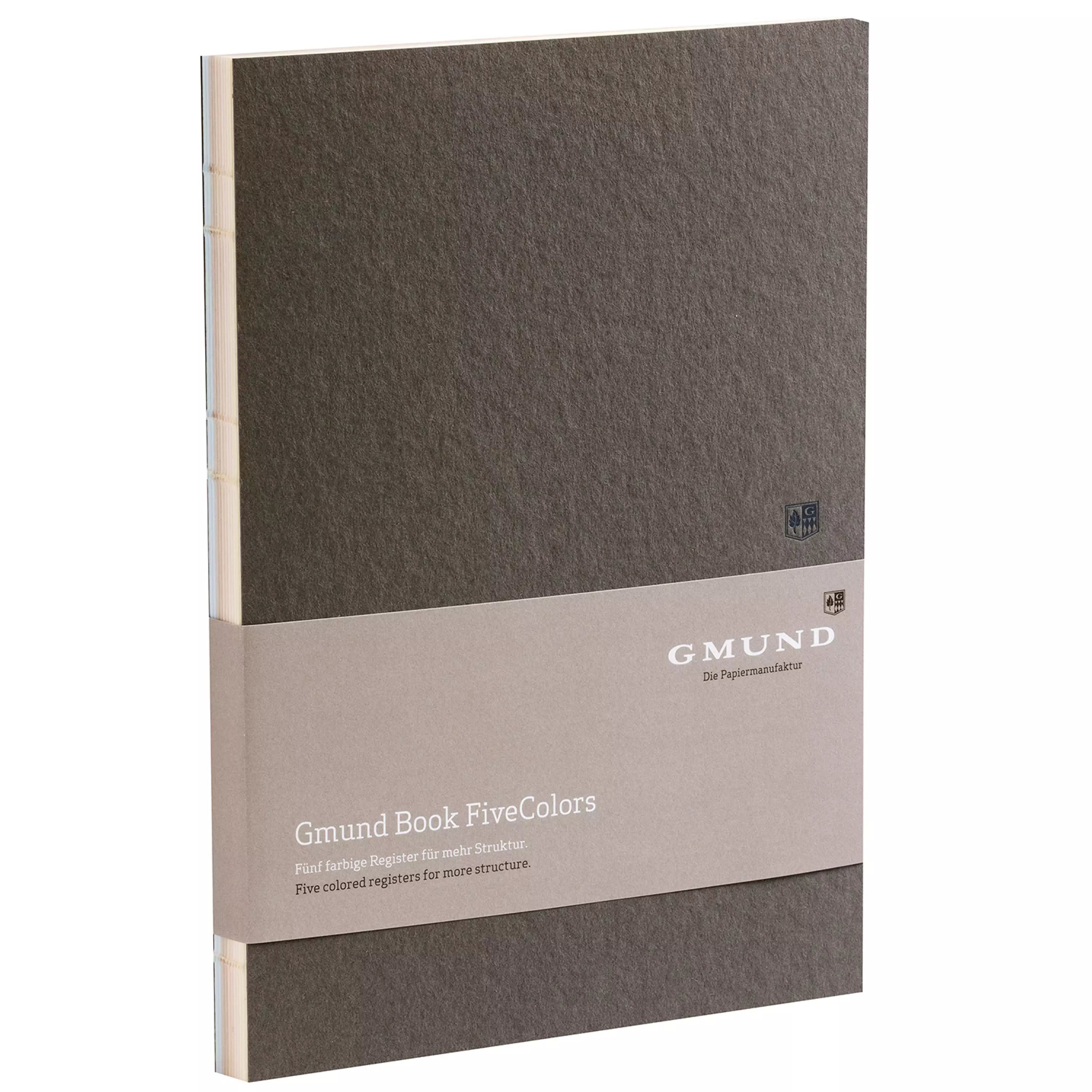 Carnet GMUND Registerbook FiveColors - Hardcover - B5 - Uni - Grey