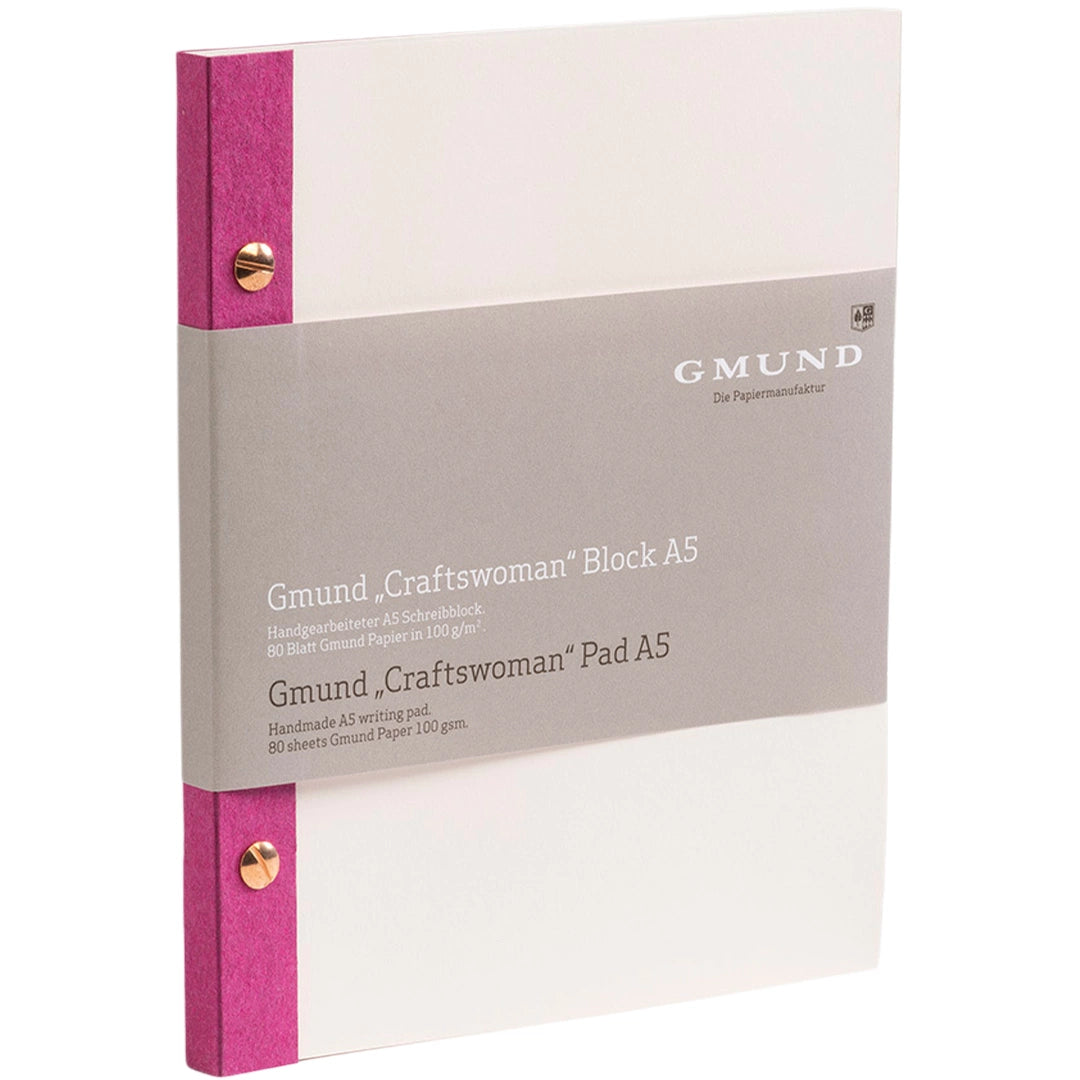 Bloc-notes GMUND Craftswoman Pad - A5 - Uni - Rubis
