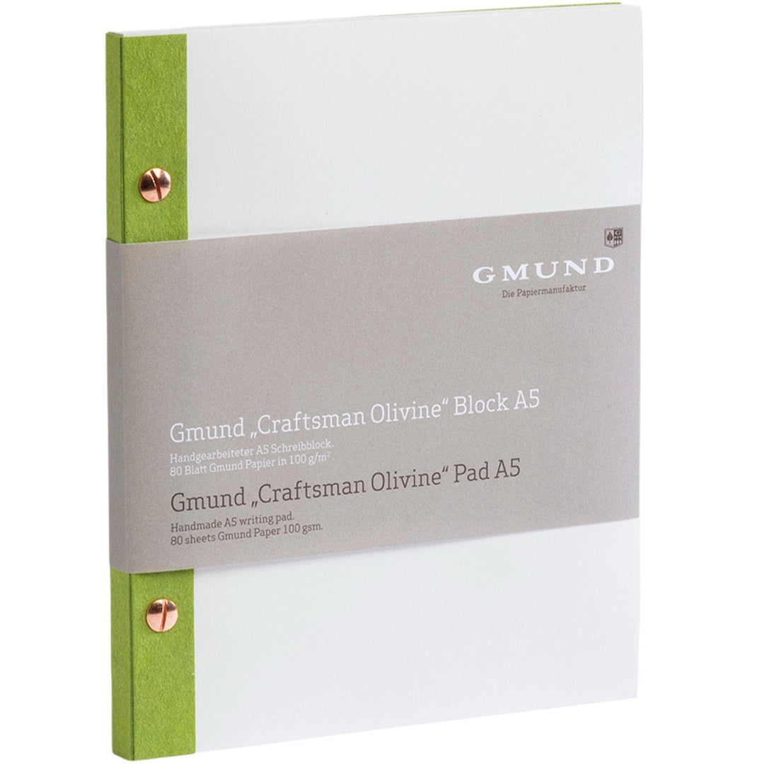 Bloc-notes GMUND Craftsman Pad - A5 - Uni - Olivine