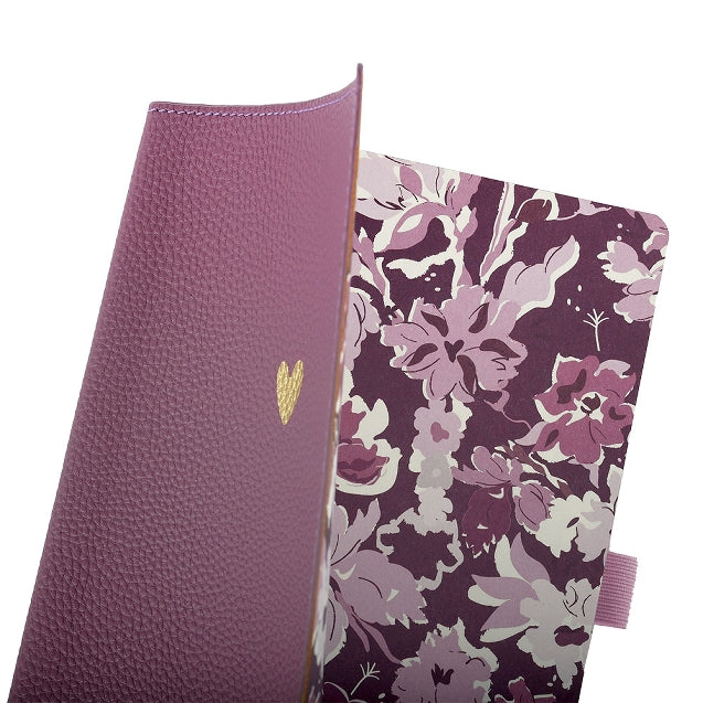 Carnet en cuir végétal ARTEBENE Majoie - A5 - Ligné - Violet - 144p