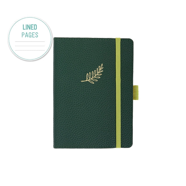 Carnet en cuir végétal ARTEBENE Majoie - A6 - Ligné - Vert sapin - 144p