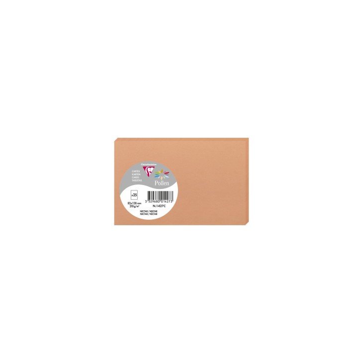 25 cartes CLAIREFONTAINE Pollen - 82 x 128 mm - 210 g/m² - Nectar - 3329680014273