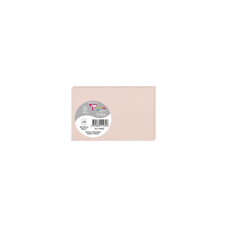 25 cartes CLAIREFONTAINE Pollen - 82 x 128 mm - 210 g/m² - Opaline - 3329680114348